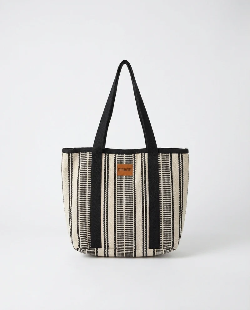 bolsa tela rayas