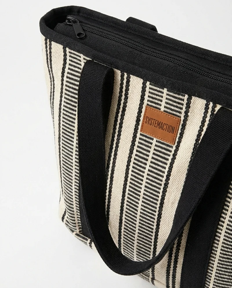 bolsa tela rayas