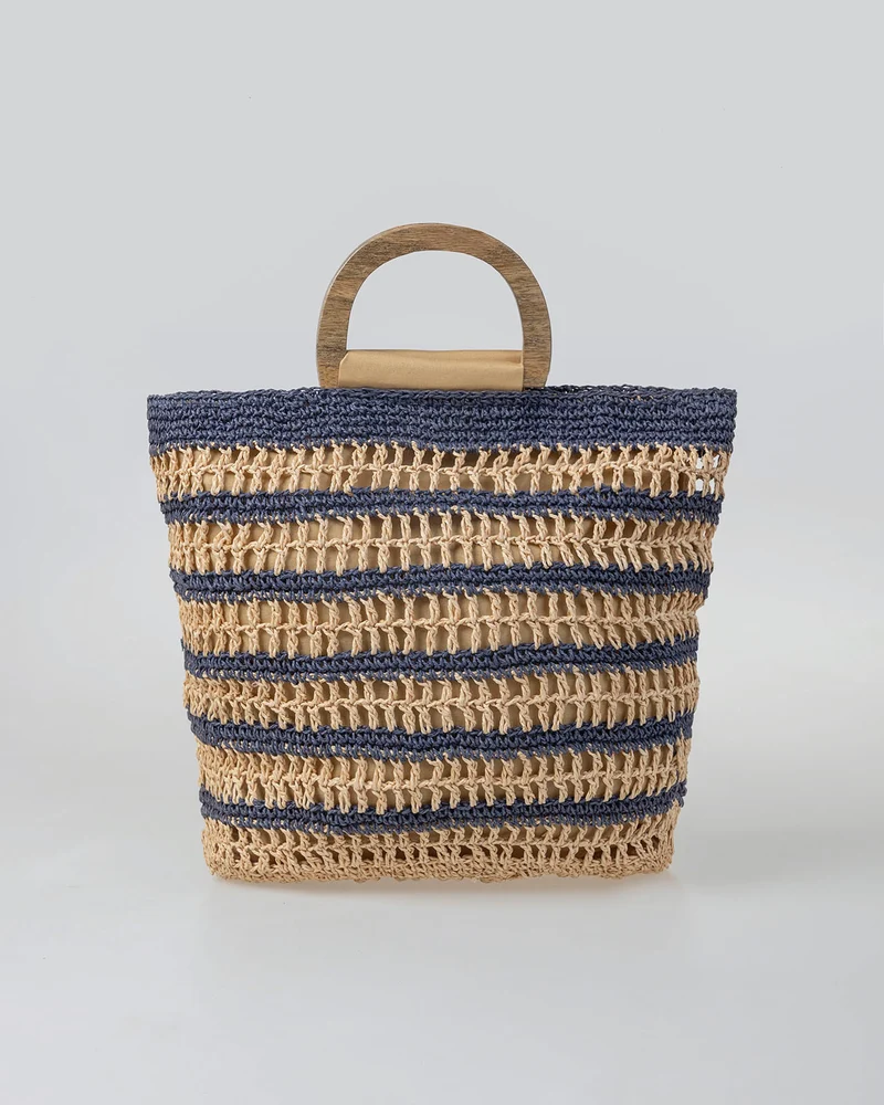 bolso yute rayado