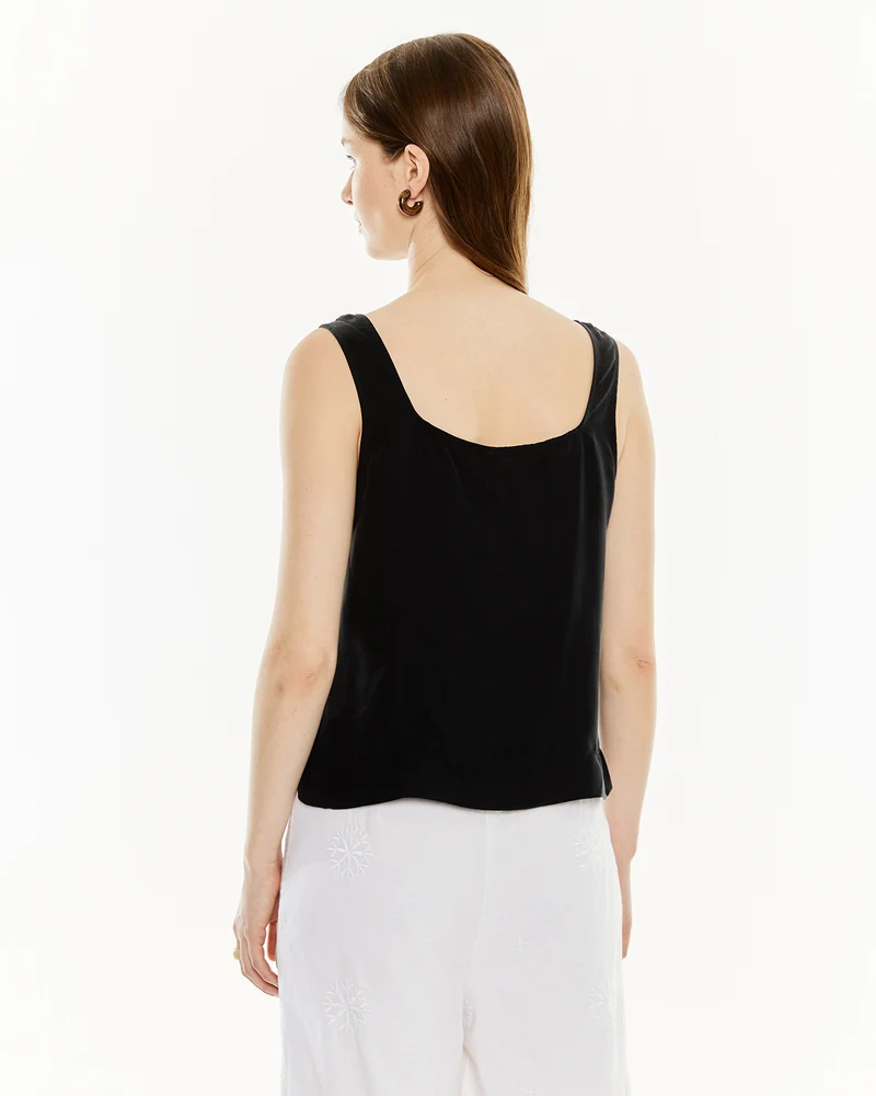 Top de tirantes con tejido de cupro