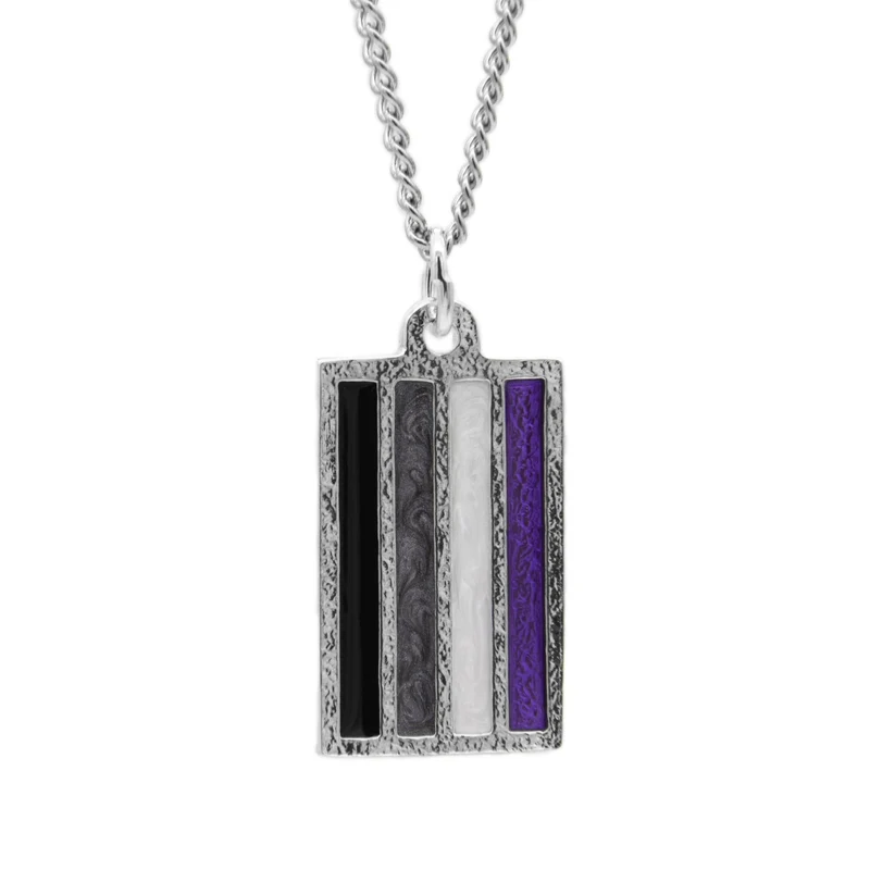Collar con la bandera del ORGULLO Asexual