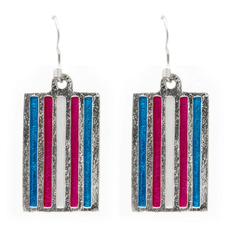 Pendientes de bandera de Orgullo transgénero