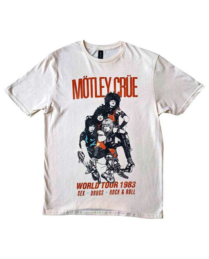 Motley Crue - Camiseta "World Tour Vintage" Unisex