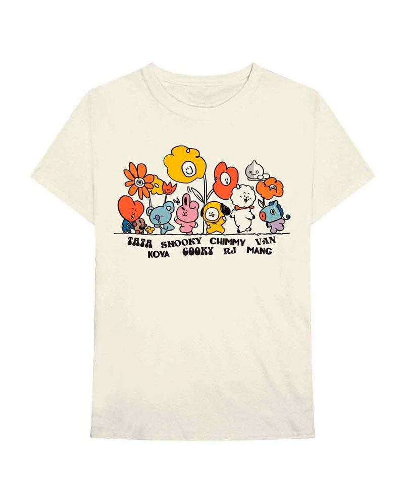 BTS - Camiseta "BT21 Hippie Flowers" Unisex