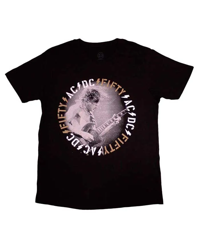 AC/DC - Camiseta "Angus Live (Especial 50 Aniversario)" Unisex
