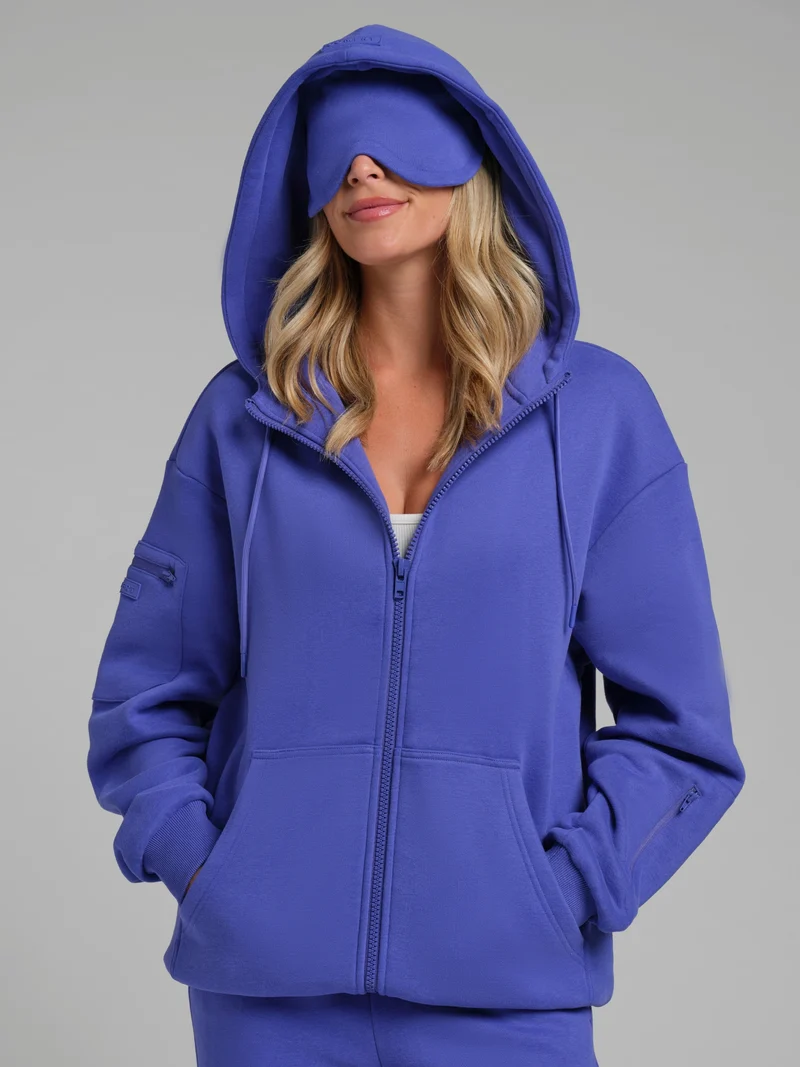 Neon Airplane Mode Zip Hoodie – Mega