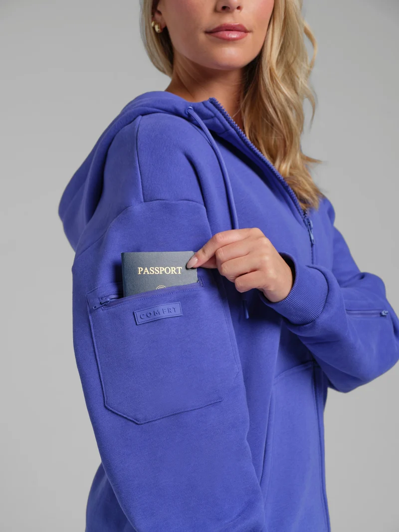 Neon Airplane Mode Zip Hoodie – Mega
