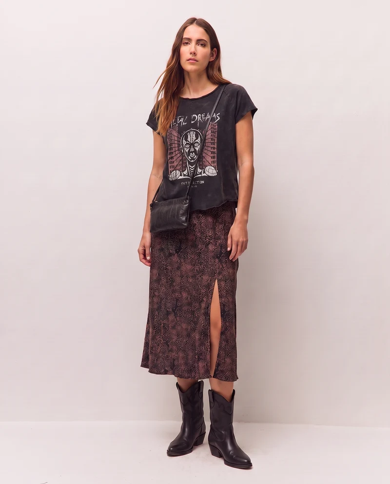 Camiseta print manga renglant