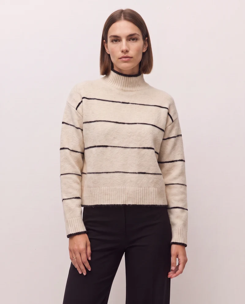 Jersey rayas con detalles a contraste
