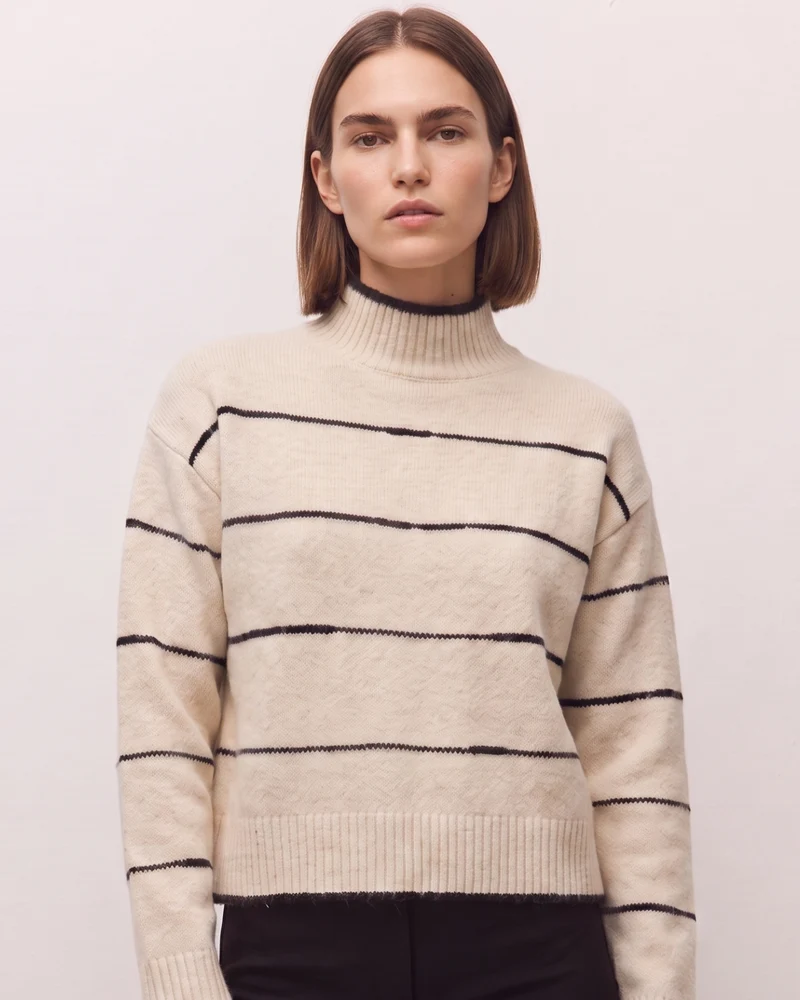 Jersey rayas con detalles a contraste