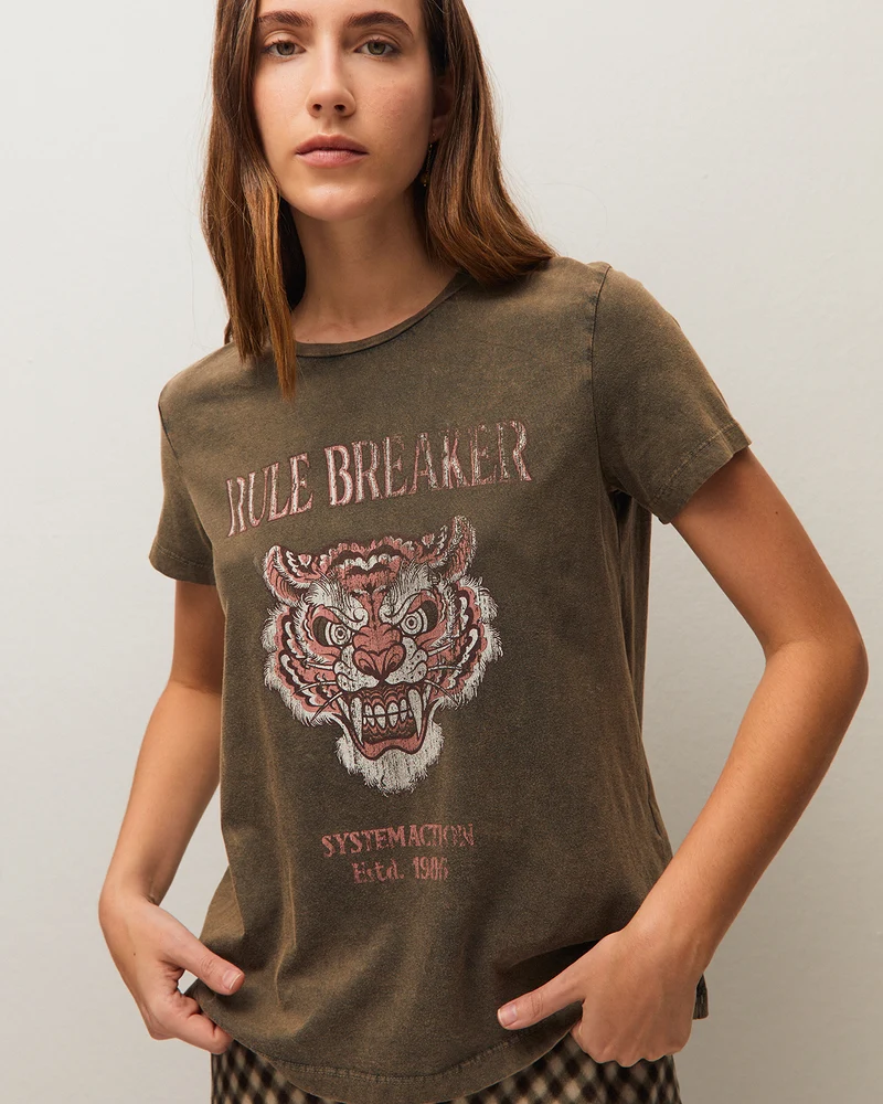 Camiseta manga corta print tigre