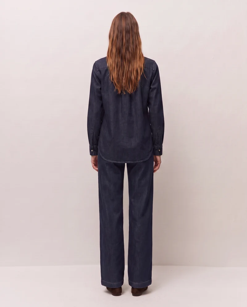 Camisa efecto denim