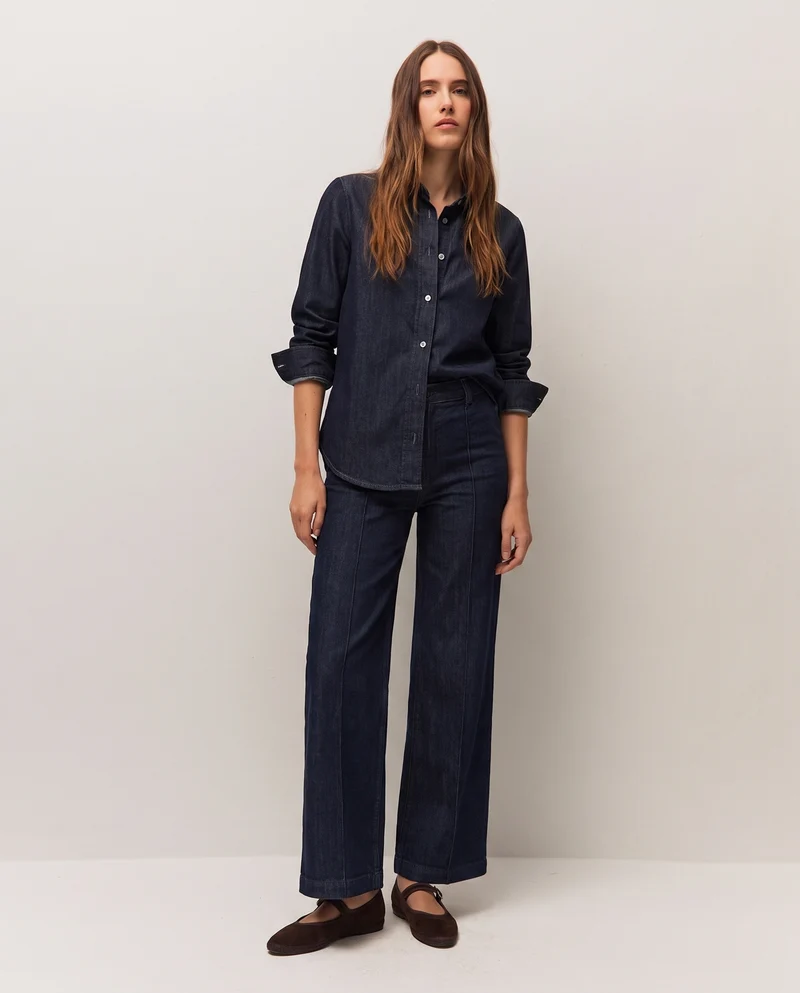 Camisa efecto denim