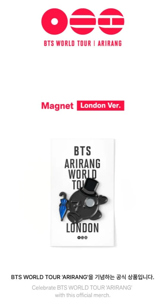 BTS - PLUSH KEYRING & MAGNET (WORLD TOUR 'ARIRANG' OFFICIAL MD)