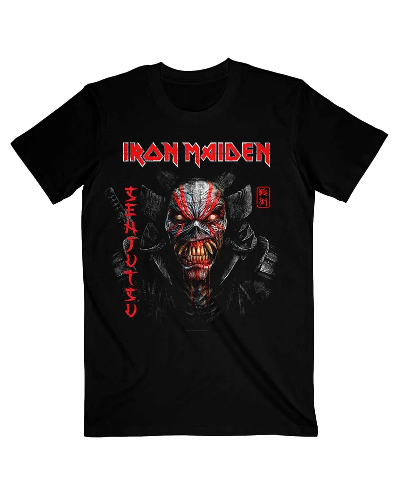 Iron Maiden - Camiseta "Senjutsu Black Cover Vertical Logo" Unisex