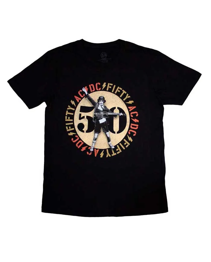 AC/DC - Camiseta "Gold Emblem (Especial 50 Aniversario)" Unisex