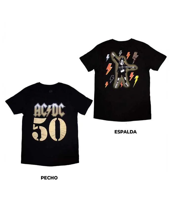 AC/DC - Camiseta "Bolt Array (Especial 50 Aniversario)" Unisex