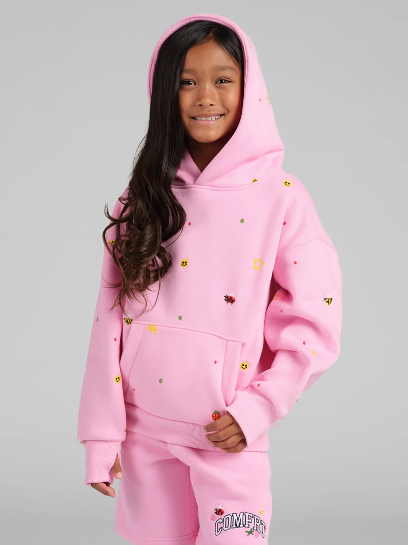 Varsity Kids Allover Embroidered Hoodie