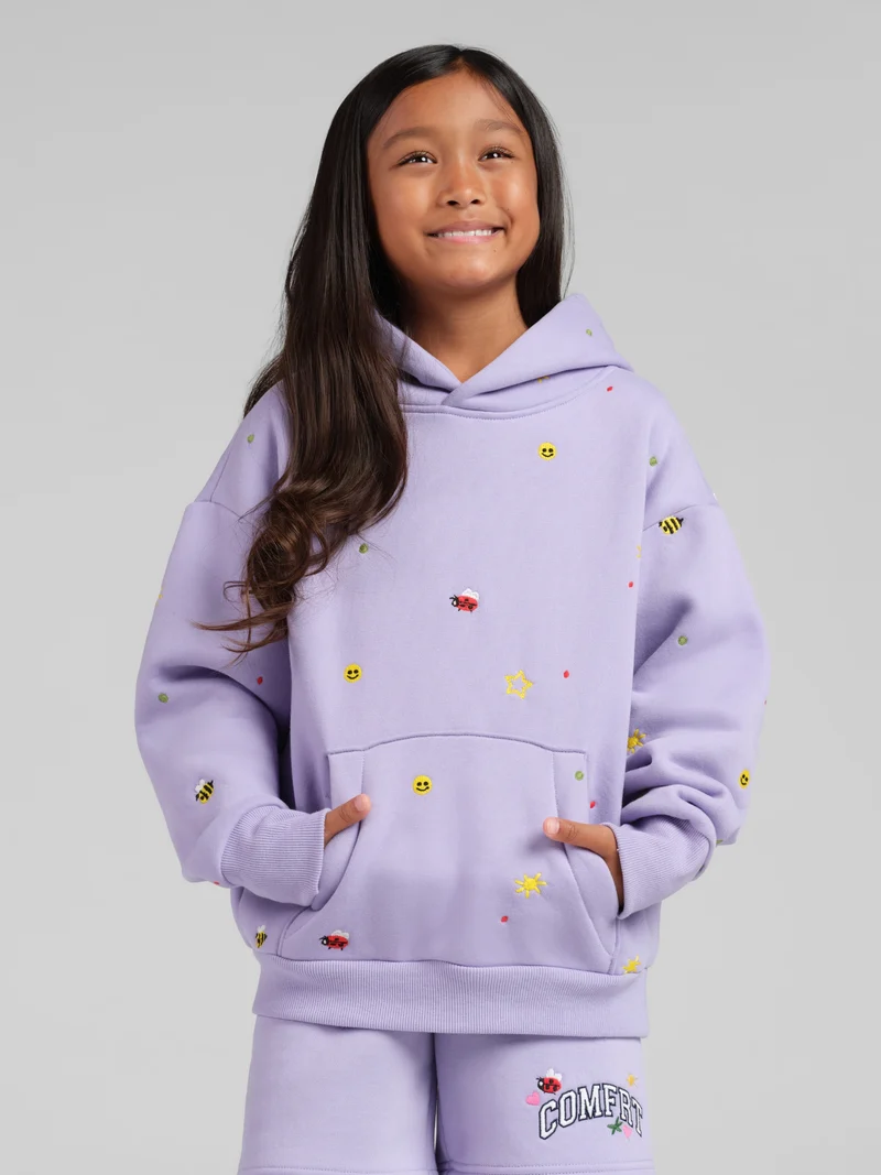 Varsity Kids Allover Embroidered Hoodie