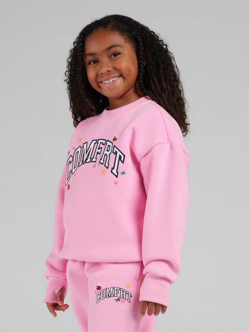Varsity Kids Applique Crew