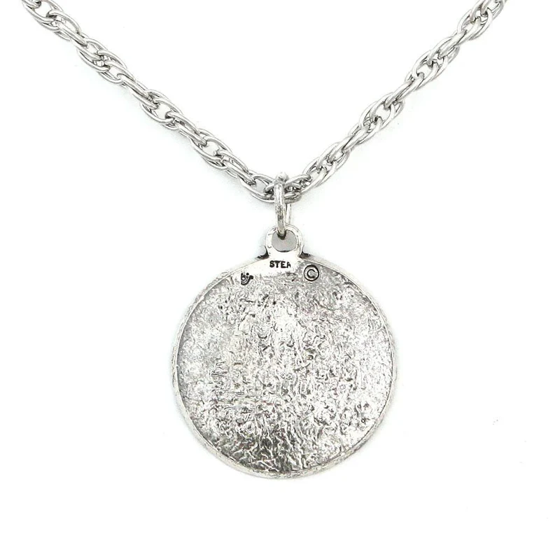 Collar Vegvisir Rune Compass - Plata