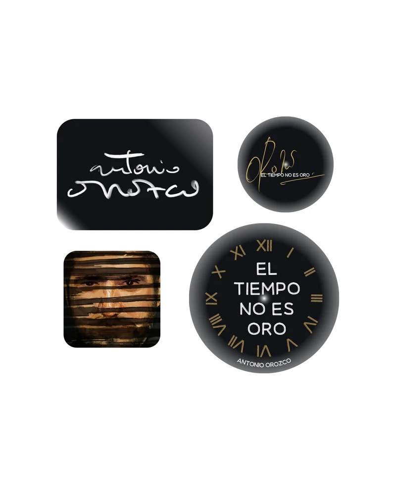 Antonio Orozco - Pack chapas "El Tiempo No es Oro"