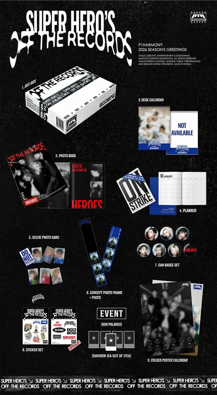 P1HARMONY - 2026 SEASON'S GREETINGS + POB APPLE MUSIC PHOTOCARD