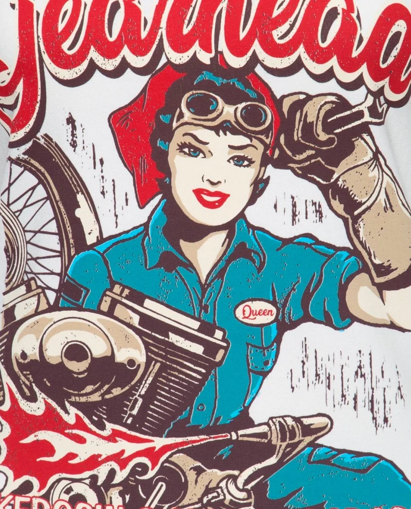 King Kerosin - Camiseta "Gearhead" Queen Kerosin - Mujer