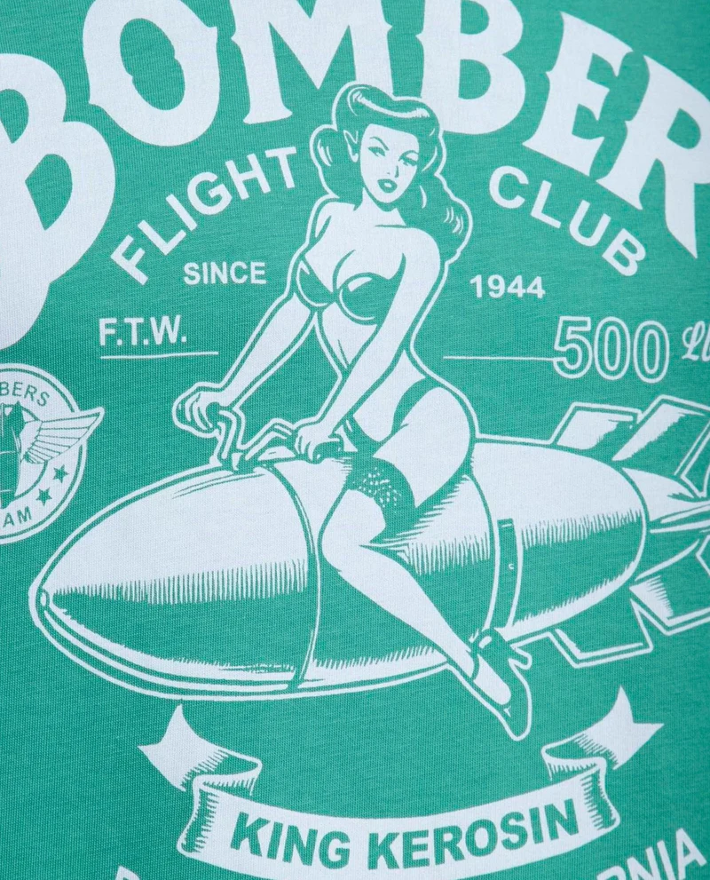 King Kerosin - Camiseta "Bombers" Unisex Verde