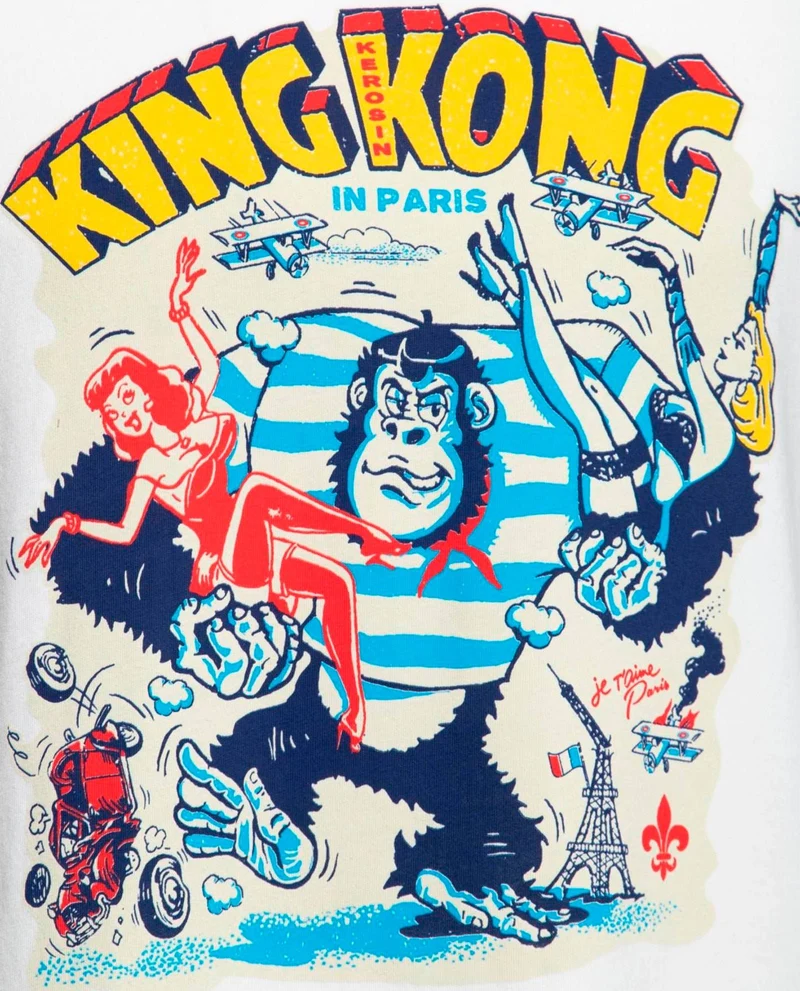 King Kerosin - Camiseta Vintage "Paris" Unisex