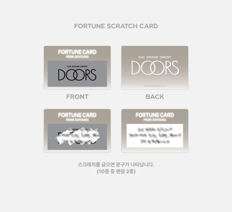 DOYOUNG (NCT) - FORTUNE SCRATCH CARD SET (2025 CONCERT 'DOORS' MD)