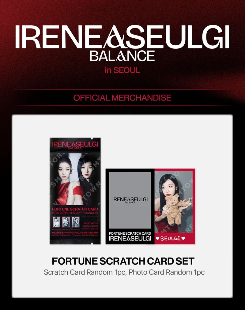 IRENE & SEULGI (RED VELVET) - FORTUNE SCRATCH CARD SET (CONCERT TOUR 'BALANCE' MD)