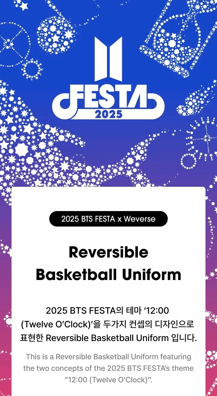 BTS - 2025 FESTA X WEVERSE OFFICIAL MD