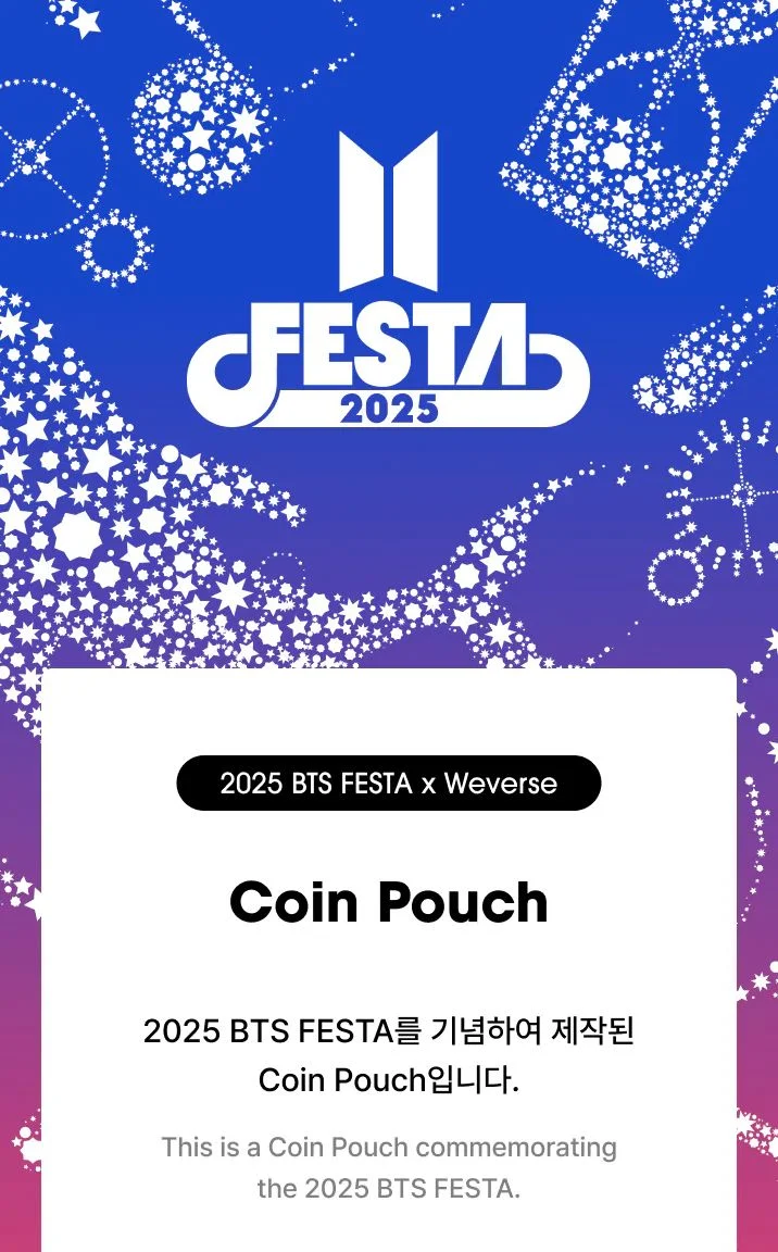 BTS - 2025 FESTA X WEVERSE OFFICIAL MD
