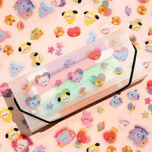 BT21 minini Flakes Epoxy Decor Sticker