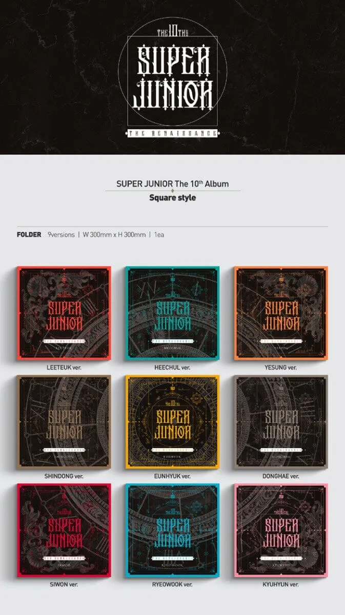 SUPER JUNIOR - Vol.10 [The Renaissance] (SQUARE Style) (Random Ver.)