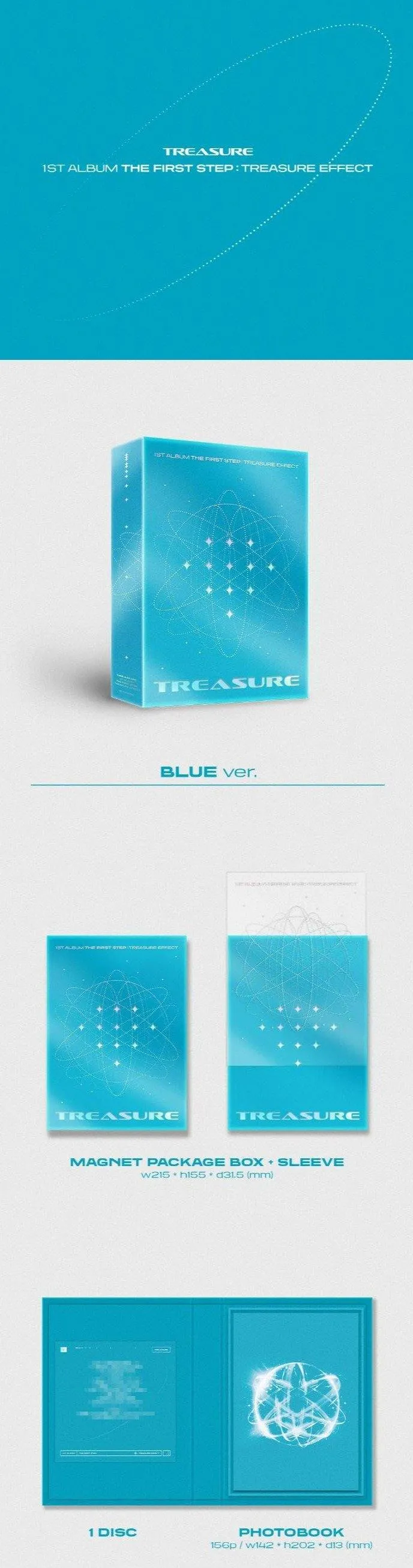 TREASURE - Vol.1 [THE FIRST STEP : TREASURE EFFECT] (Blue / Green / Orange)