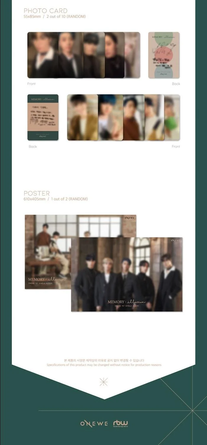 ONEWE - 1st single [MEMORY: illusion]