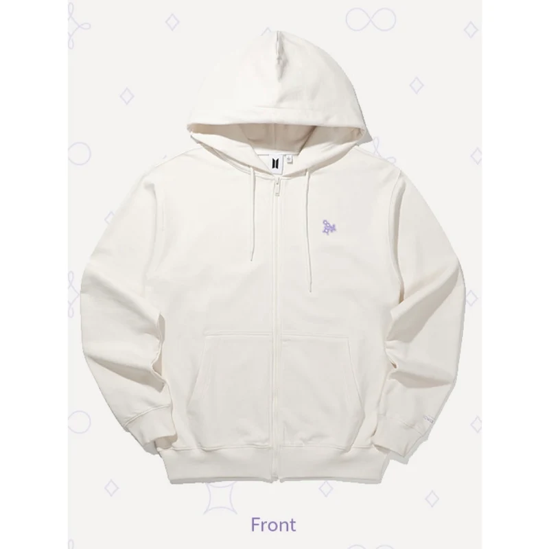 [BTS] Sowoozoo : Zip-Up Hoody (Ivory)