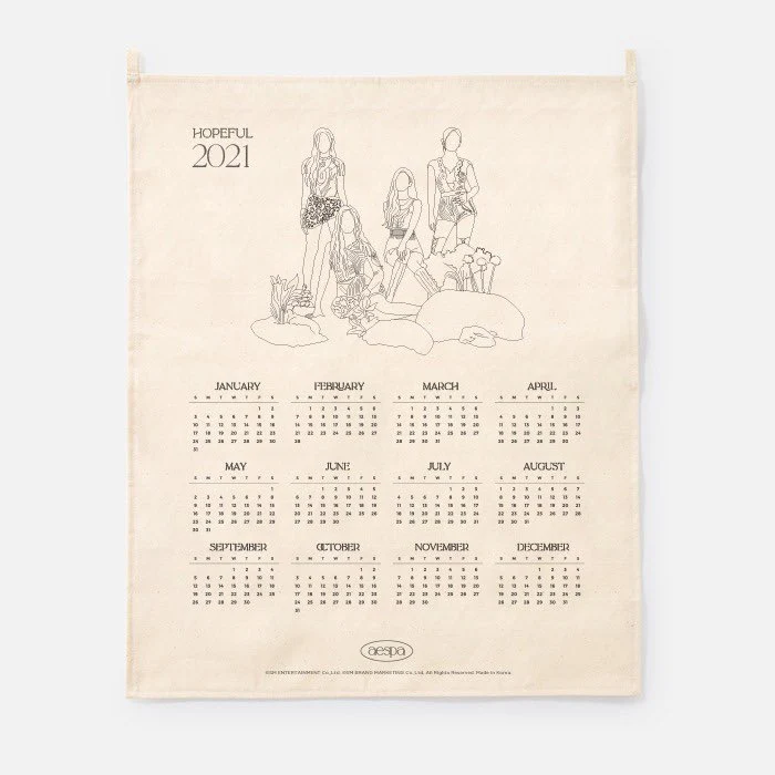 [AESPA] 2021 Canvas Drawing Calendar