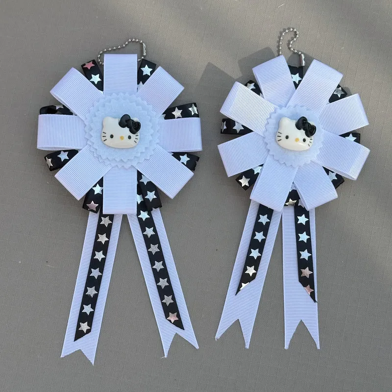 handmade hello kitty rosettes