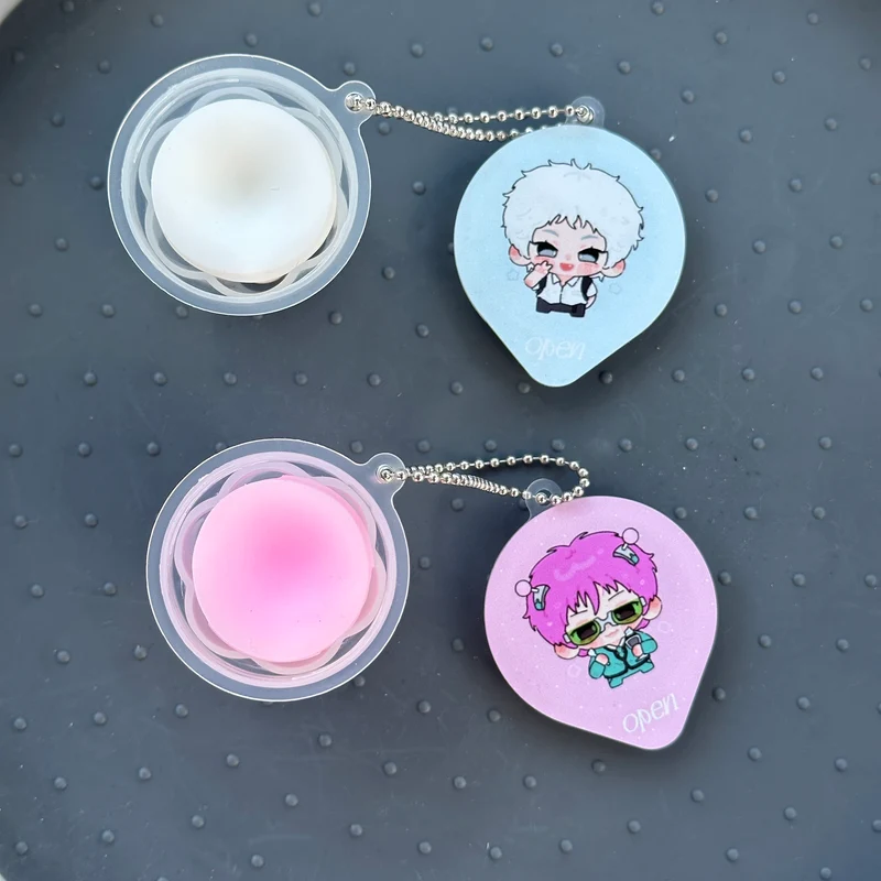 anime pudding pot keychains