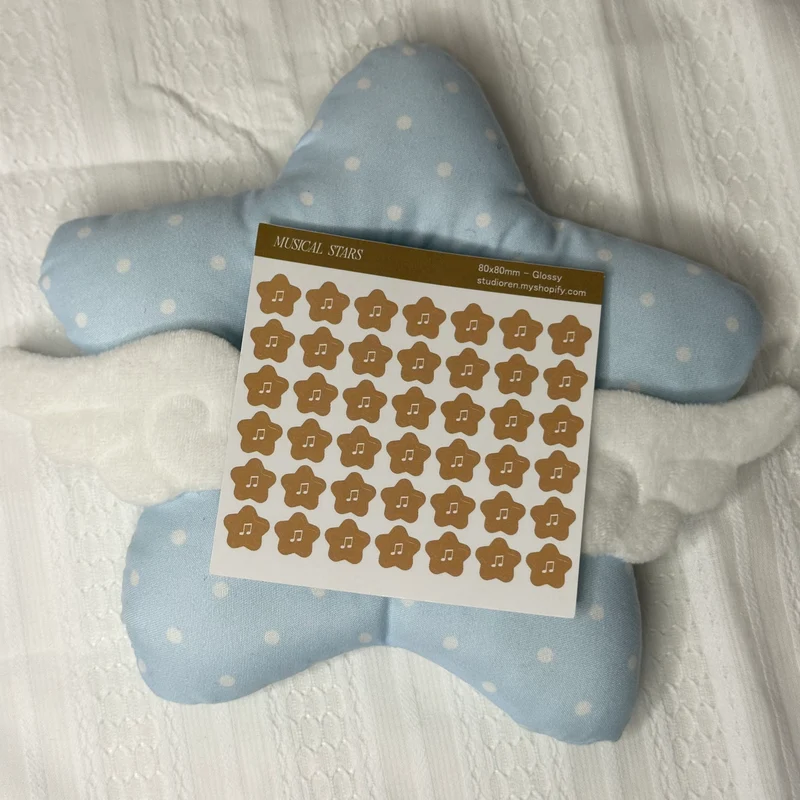 Mini musical stars sticker sheet