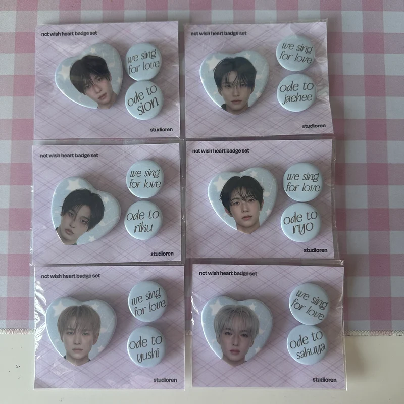 nct wish heart badge sets