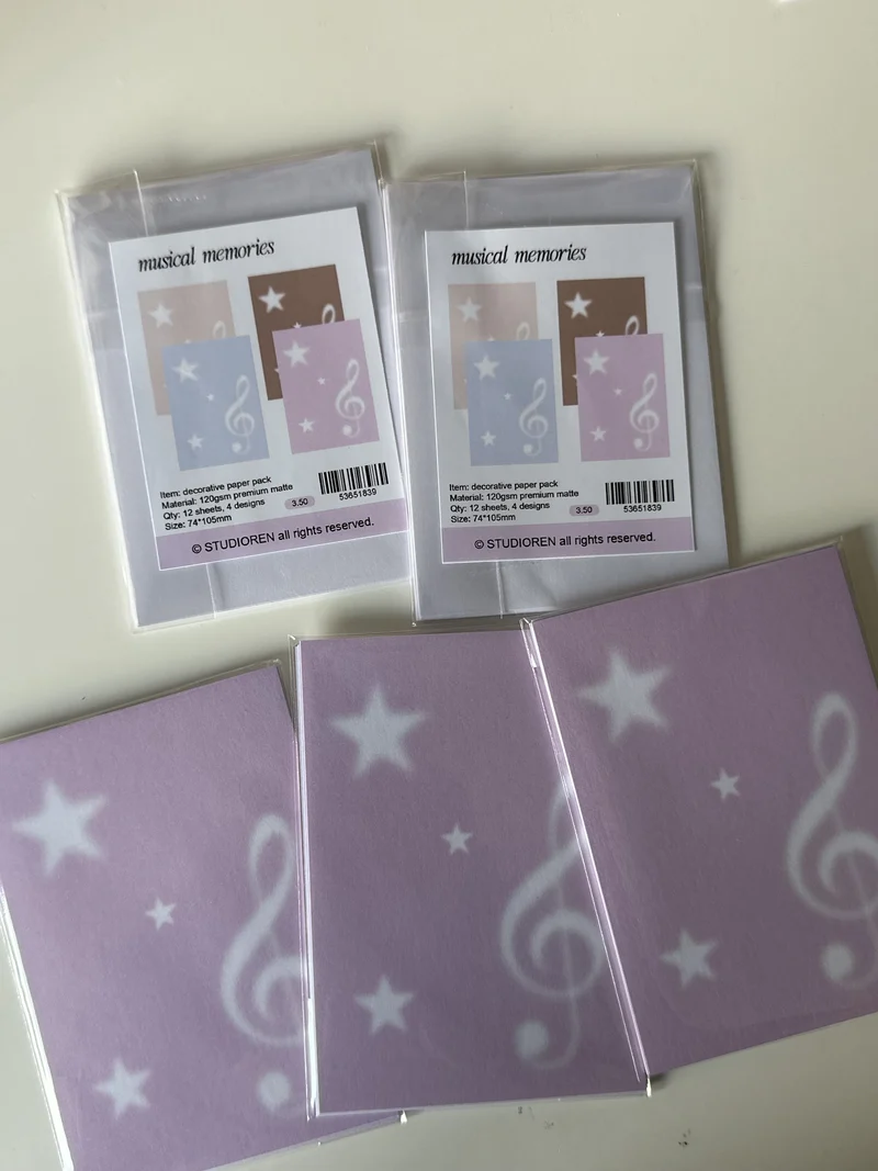 musical memories memo sheet pack