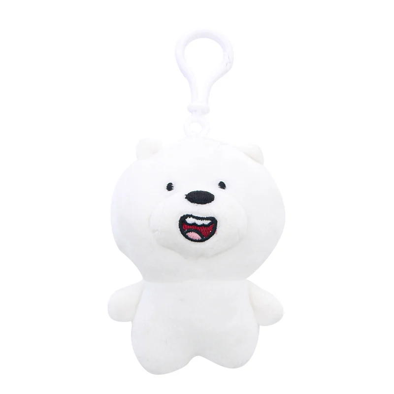 MINISO We Bare Bears Gantungan Tas Kunci Liontin Hiasan 6x8x10cm Perhiasan Keychain Plush Charm Aksesoris Tas Dompet Wanita Acces Boneka Karakter Verisi Q Lucu Terkenal Original Kreatif Asli Kartun Beruang Cute