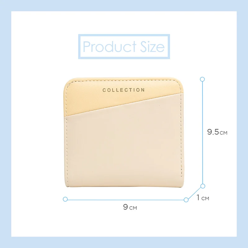 MINISO Dompet Wanita Kecil Lipat Pendek Dompet Uang Kartu Lucu Multiwarna