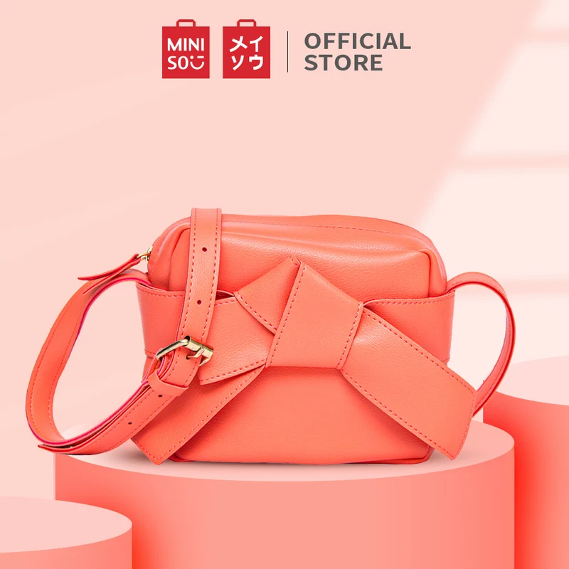 MINISO Tas Selempang Wanita Bow Tas Bahu Sling Bag Women Pesta Kecil