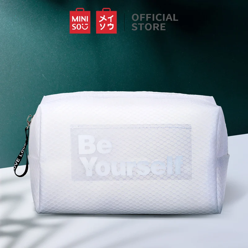 MINISO Tas Kosmetik Wanita Kotak Bentuk Persegi Panjang Tas Makeup Untuk Tas Makeup Saat Perjalanan