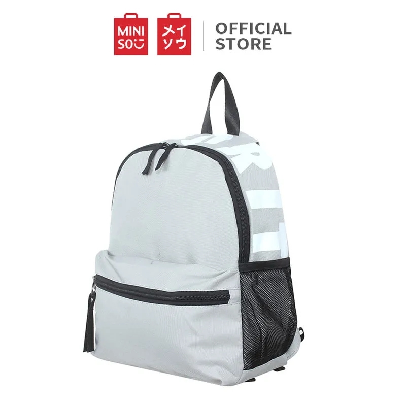 MINISO Tas Ransel Backpack Tas Pungung Travel Simple Huruf Sekolah